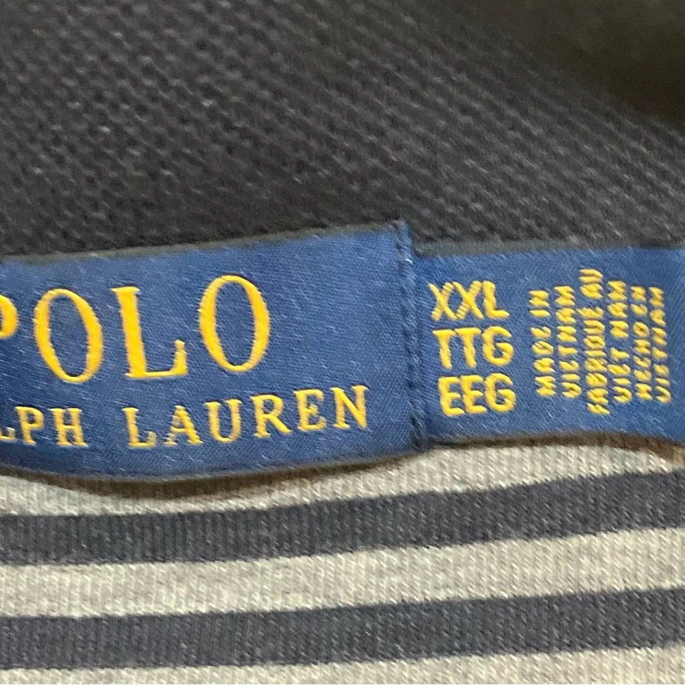 Polo Ralph Lauren Brushed Cotton 1/4 Zip Pullover Sweater Navy Men's  XXL Logo